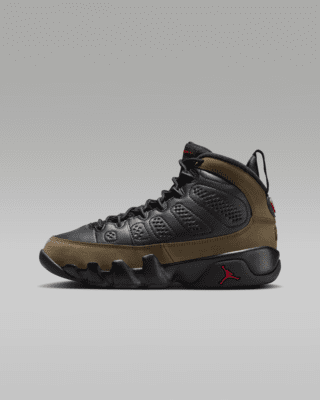 Air Jordan 9 Retro Olive Big Kids Shoes. Nike